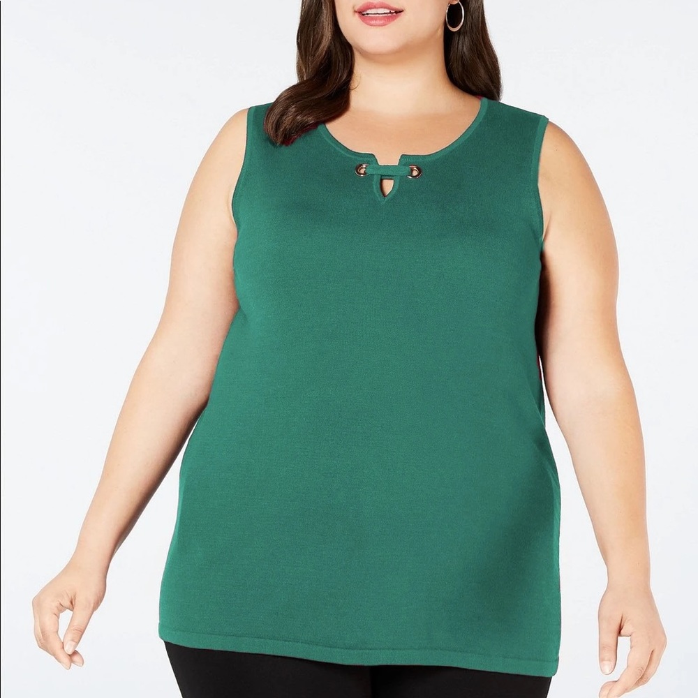 JM Collection Plus Size Sleeveless Top